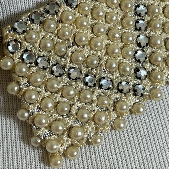 Vintage Pearl Rhinestone Collar Costume Theater - Picture 2 of 5